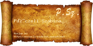 Péczeli Szabina névjegykártya