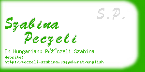 szabina peczeli business card